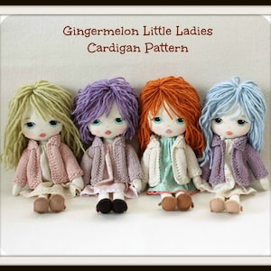 Instant Download PDF Cardigan Pattern for Gingermelon Little Ladies image 1