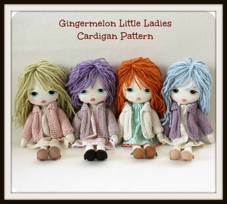 Instant Download PDF Cardigan Pattern for Gingermelon Little Ladies image 1