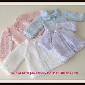 Instant Download PDF Cardigan Patterns for Hearts4Hearts Dolls or Similar image 1