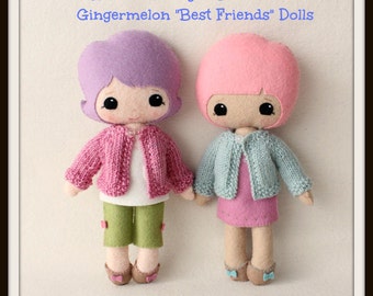 Instant Download PDF Cardigan Pattern for Gingermelon Best Friends Dolls