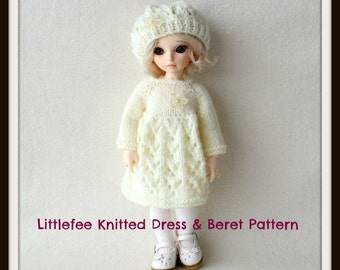 Instant Download PDF Dress & Beret Pattern for Littlefee
