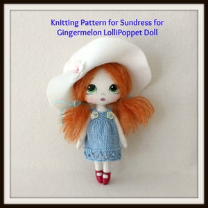 Instant Download PDF Sundress Pattern for Gingermelon LolliPoppet Dolls