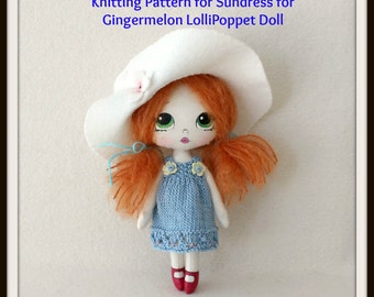 Instant Download PDF Sundress Pattern for Gingermelon LolliPoppet Dolls