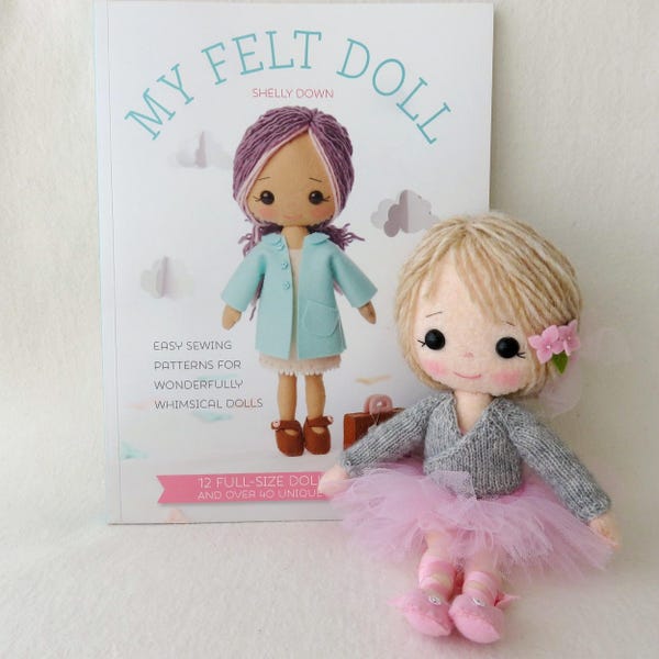 PDF Knitted Ballerina Wrap Cardigan for Gingermelon My Felt Doll