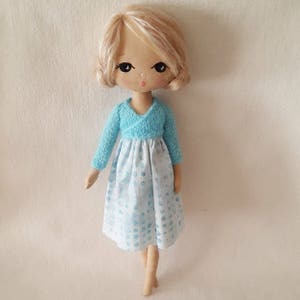 PDF Knitted Ballerina Wrap Cardigan Pattern for Gingermelon Sparkle Starlet Doll