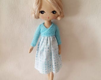 PDF Knitted Ballerina Wrap Cardigan Pattern for Gingermelon Sparkle Starlet Doll