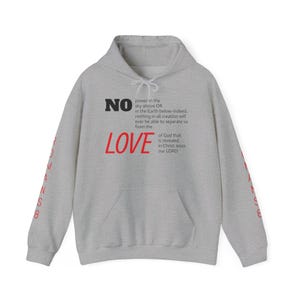 No Love Graphic Hoodie: Unisex Cotton-Blend Sweatshirt