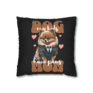 Dog Mom Square Pillowcase, Home Decor, Pet Lover Gift, Dog-Themed Accent, Cute Pillow Cover, Cozy Home Decoration