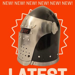 Medieval Crusader Helmet | Knight Armor Helmet | Templar Helmet | Handmade Steel Helmet