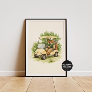 Golf Cart Teddy Bär Kinderzimmer Wandkunst