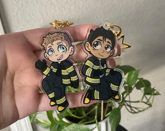 9-1-1 Buck and Eddie Keychains - Etsy