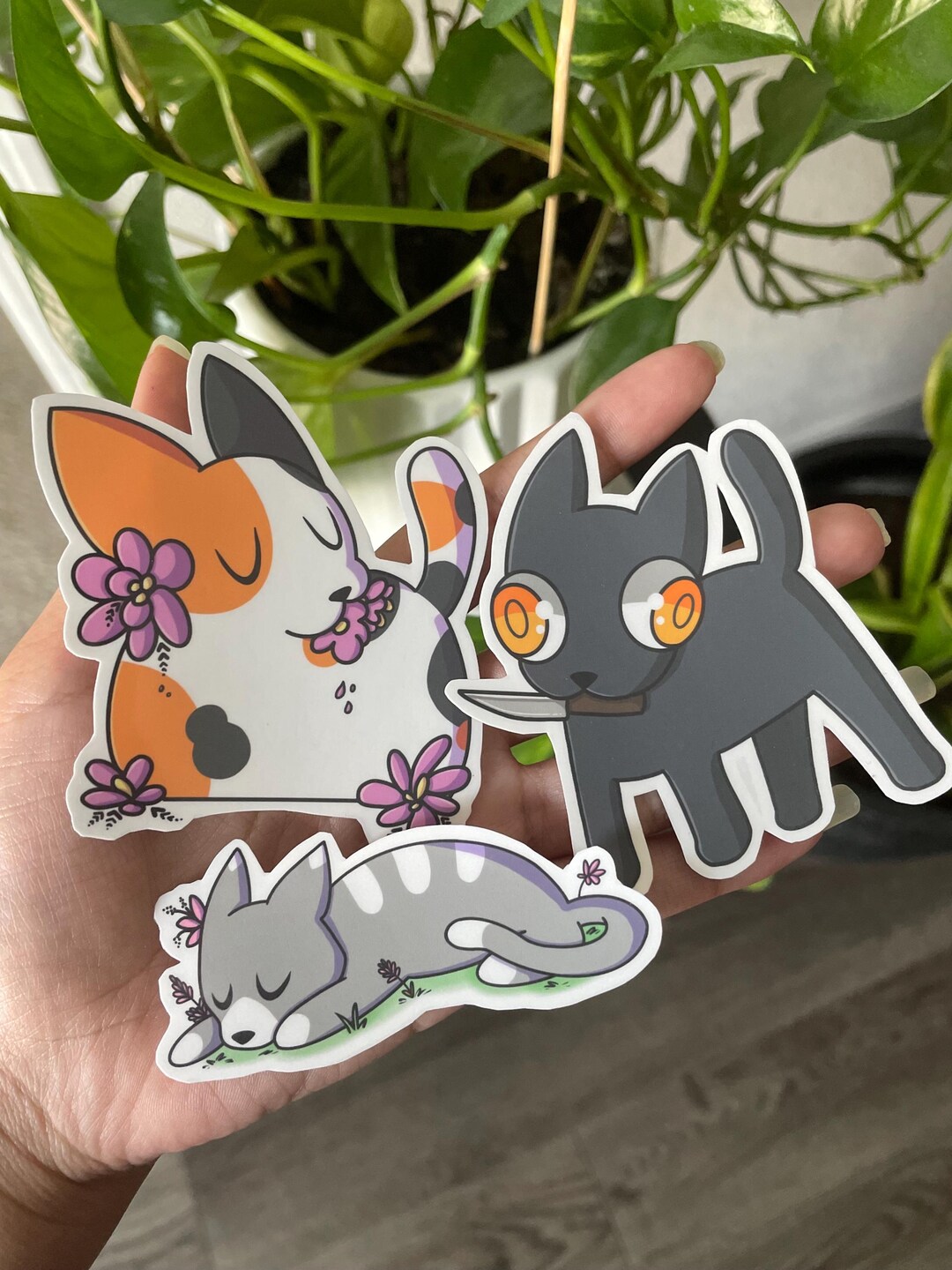 Cute Cat Stickers, 3" Die Cut Decals - Etsy