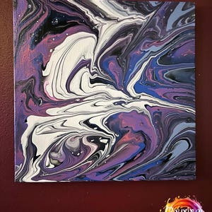 Purple Passion/Acrylic Pour Painting