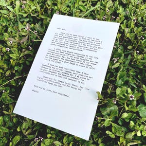 Carta mecanografiada personalizada: carta de amor, disculpa, cumpleaños o divertida en máquina de escribir vintage. Un recuerdo único para cualquier ocasión.
