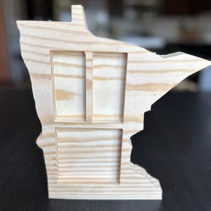 Houten dienblad met meerdere secties, kaart van Minnesota