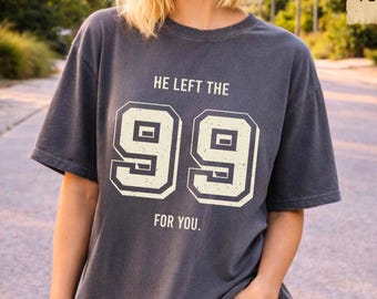 Hij verliet de 99 voor jou shirt vrouwen, op geloof gebaseerd shirt, christelijk cadeau voor vrouwen, vintage retro T-shirt, Jezus geschenken, bijbelverzen, kerk outfit