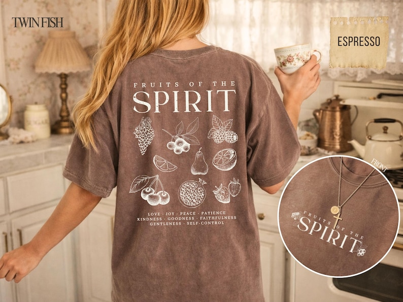 Fruits of the Spirit Christian T Shirt Comfort Colors Faith Based Tee ...