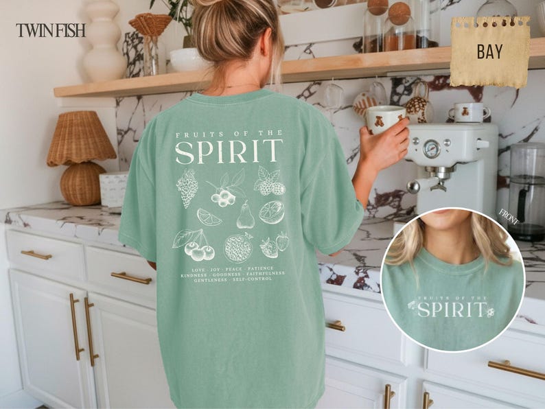 Fruits of the Spirit Christian T Shirt Comfort Colors Faith Based Tee ...