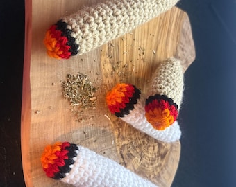 Crochet Catnip Joint Toy: Handmade Organic Cat Toy