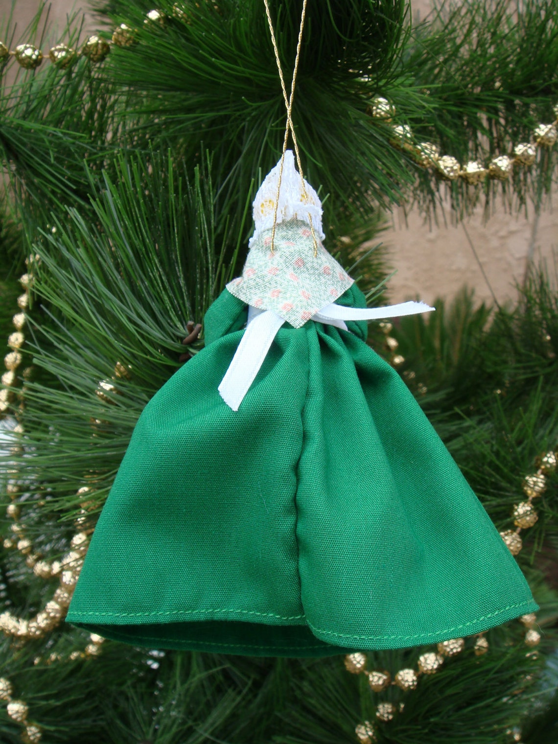 Ireland Clothespin Doll ORNAMENT, Irish Doll Green Dress Etsy
