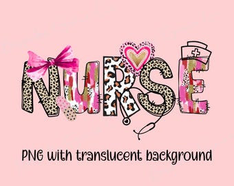 Descarga digital PNG de enfermera / Diseño de sublimación de enfermera