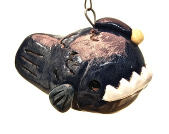 Angler Fish Christmas Ornament with Glow in the Dark Angler