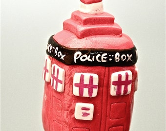 Roze TARDIS kerst ornament