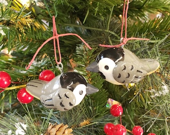 Black Capped Chickadee Christmas Ornament