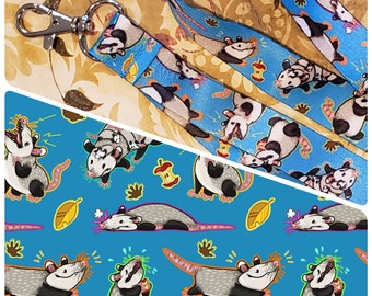 Possum Pattern Double Sided Lanyard