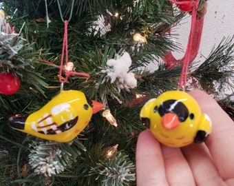 Goldfinch Christmas Ornament