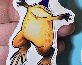 Party African Clawed Frog Vinyl Sticker