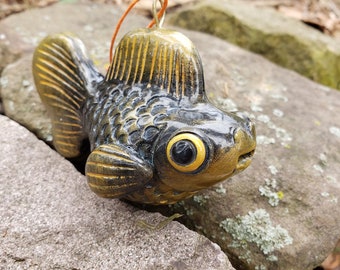 Black Moor Goldfish Christmas Ornament