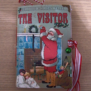 Vintage Inspired The Visitor Christmas Junk Journal - 6" x 4" - Handmade Retro Keepsake Memories Journal