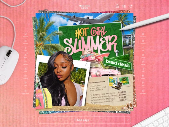 Summer Booking Flyer | Hot Girl Summer Install Deals (Canva Template)