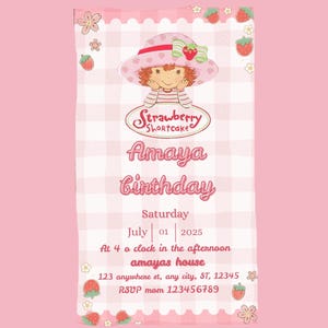 Strawberry shortcake invitation