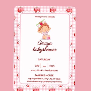 Strawberry shortcake invitation
