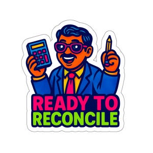 Sticker comptable en vinyle découpé prêt à réconcilier