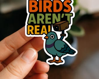 Birds Aren't Real Conspiracy Vinyl Die Cut Sticker