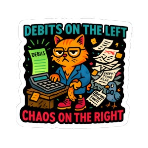 Debits on the Links Chaos on the Right die geschnittene Vinyl Aufkleber