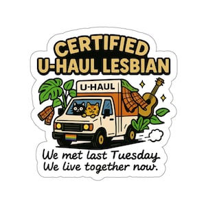 Zertifizierter U-Haul Lesben Vinyl Die Cut Aufkleber