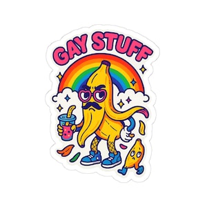 Gay Stuff Banana Vinyl Die Cut Aufkleber