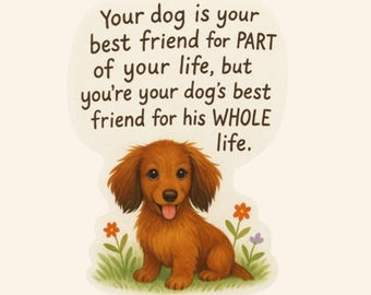 Herbie the Dachshund Sticker: Dog Lover Gift, Waterproof Decal