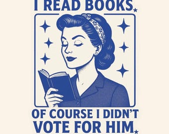 Feminist Reader Vinyl Sticker: Retro Political Humor