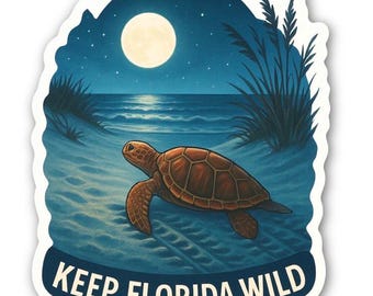 Sea Turtle Hatchling – Keep Florida Wild Sticker