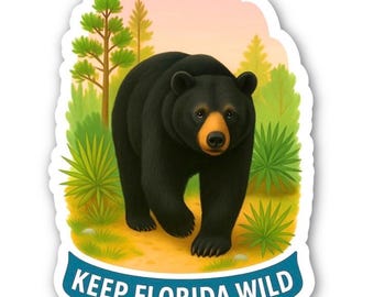 Florida Black Bear Sticker – Waterproof Wildlife Decal