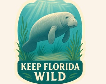 Florida Manatee Sticker – Keep Florida Wild