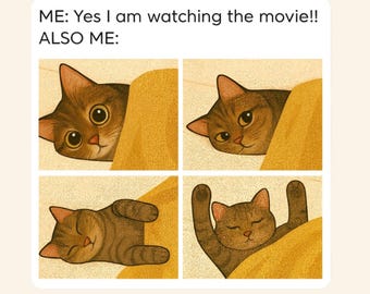 Funny Cat Movie Meme Sticker: Waterproof Vinyl Decal