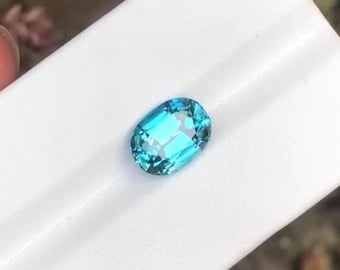 Blue Zircon - 5.48 Carats - Natural Gemstone - Vivid Blue Sparkling Zircon - Loose Stone for Custom Jewelry – GGI Certified