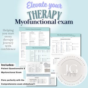 Myofunctional Comprehensive Exam form
