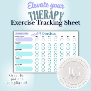 Myo Patient Exercise Check off Sheet (Adult & Child)